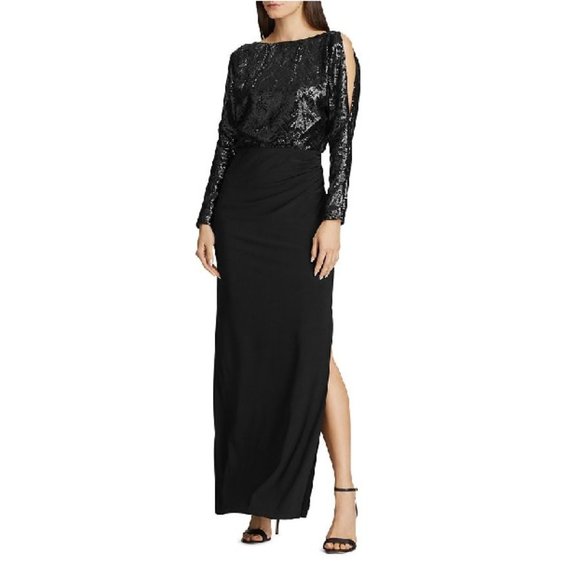 Lauren Ralph Lauren Dresses & Skirts - LAUREN RALPH LAUREN Sequined-bodice Jersey Gown
